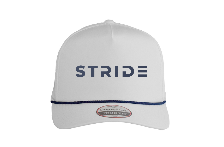 Stride Golf Snapback (White/Navy Blue)